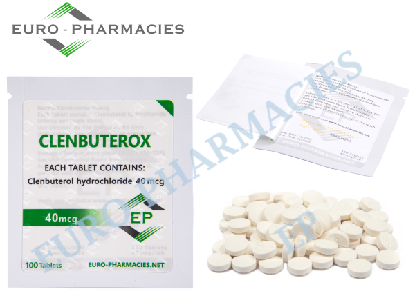 CLENBUTEROX_WHITE_40mcg-600x432 Euro Pharmacies Clenbuterox (Clenbuterol) – 40mcg/tab -100 tab/bag