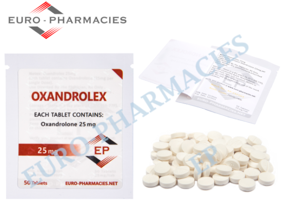 Euro Pharmacies Oxandrolex 25 (Anavar) – 25mg/tab – 50 tab/bag